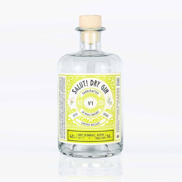 Salut dry gin handcrafted in liitierter Auflage